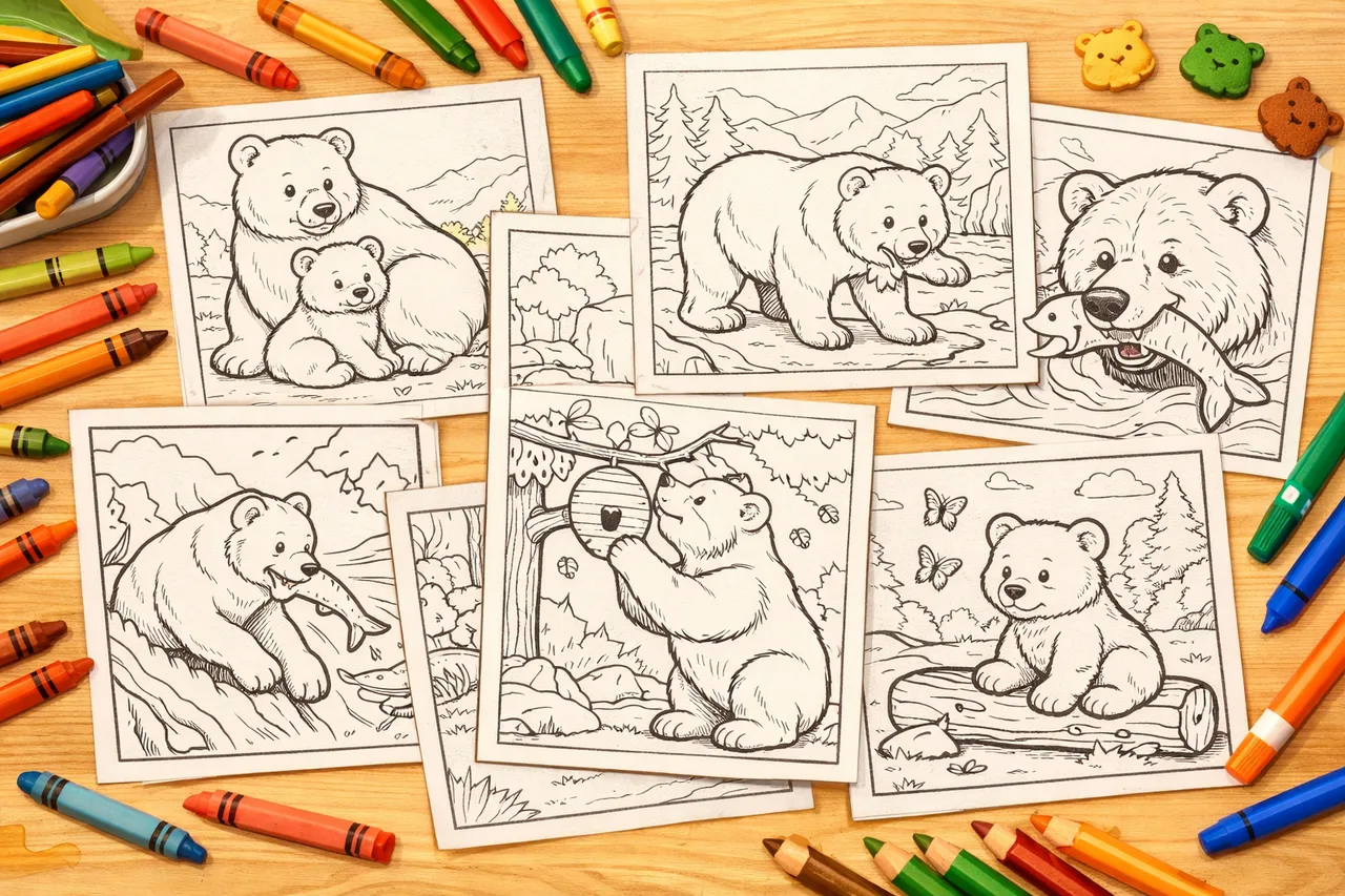 Brown Bear Coloring Pages