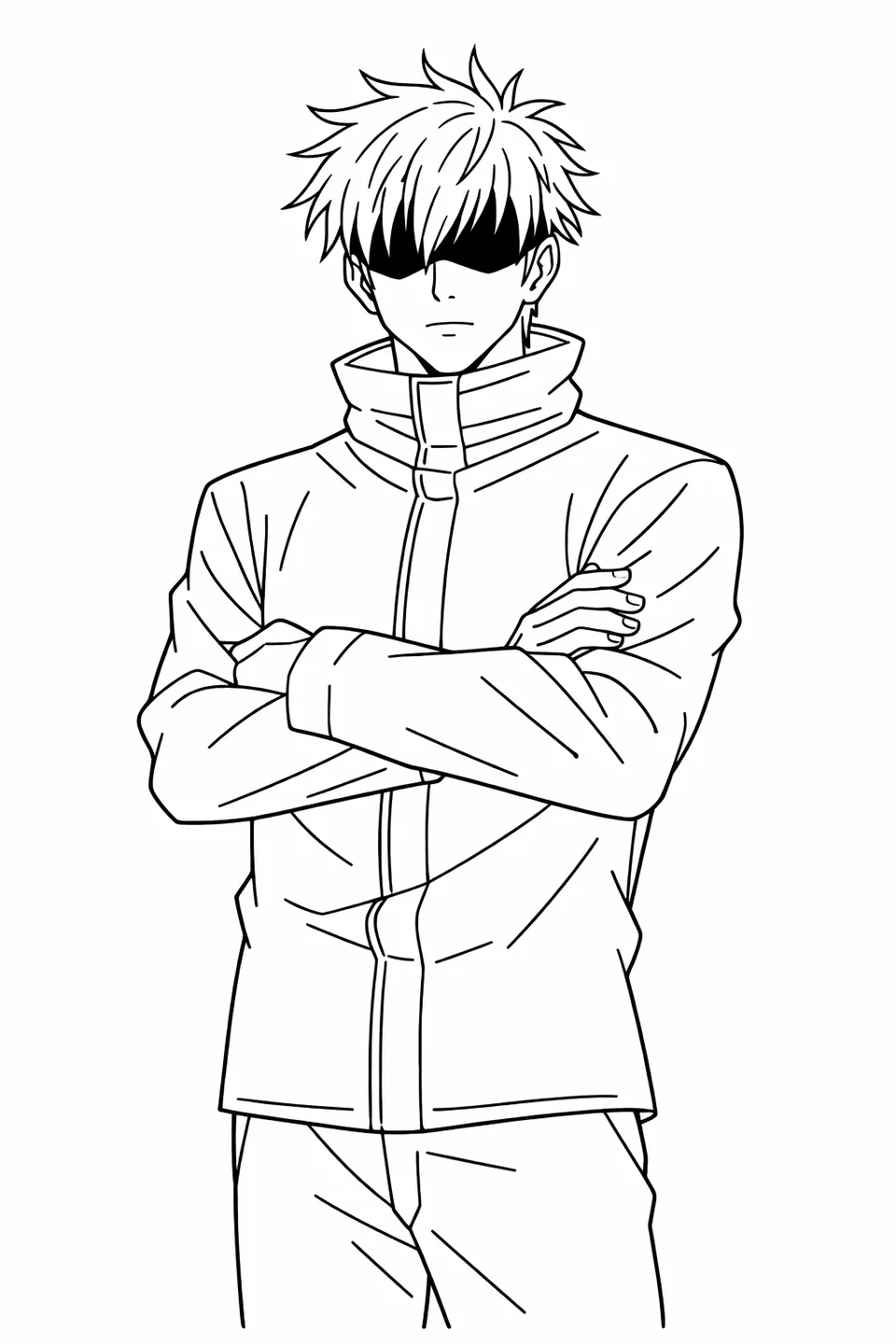 Gojo Satoru from Jujutsu Kaisen Coloring Pages