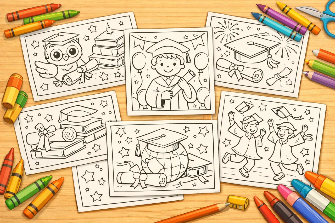 Graduation Coloring Pages
