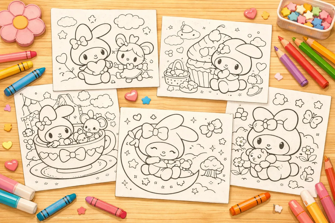 My Melody Coloring Pages