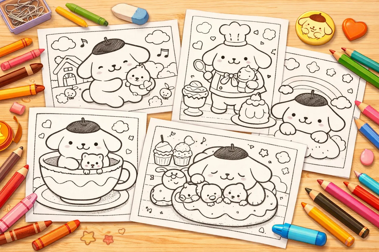 Pompompurin Coloring Pages