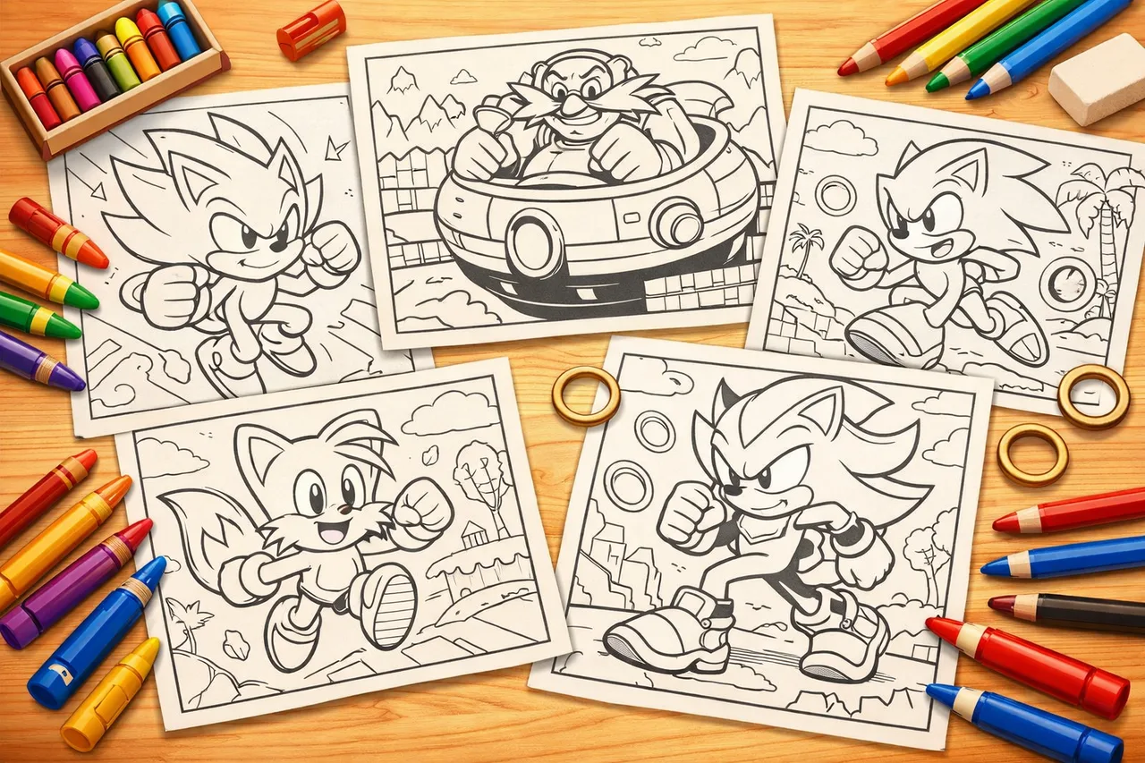 Super Sonic the Hedgehog Coloring Pages