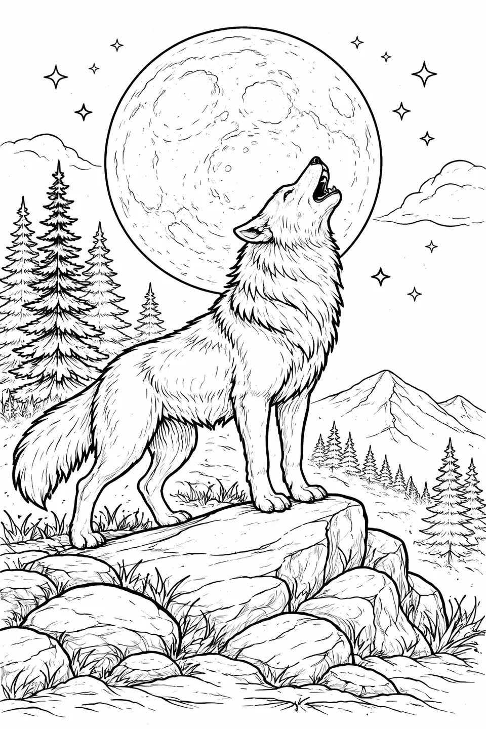 Wolf Coloring Pages